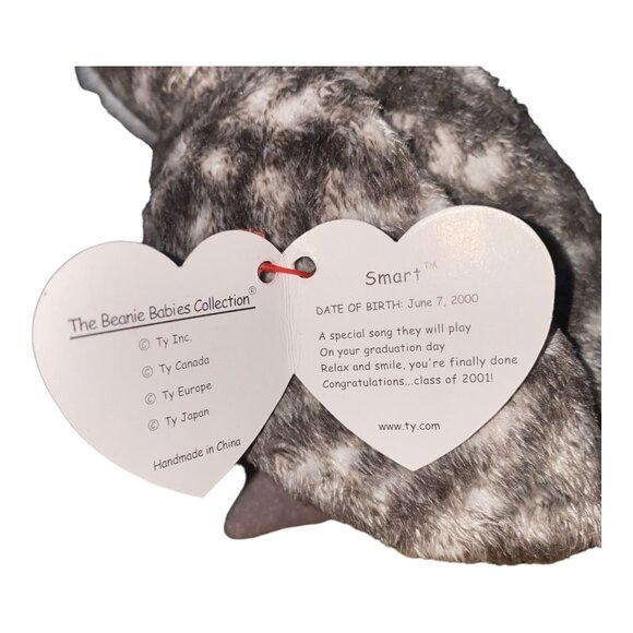 Ty Beanie Baby Graduation Owl Class Of 2001 Plush Toy With Cap & Tassel Collecti - Picture 7 of 10